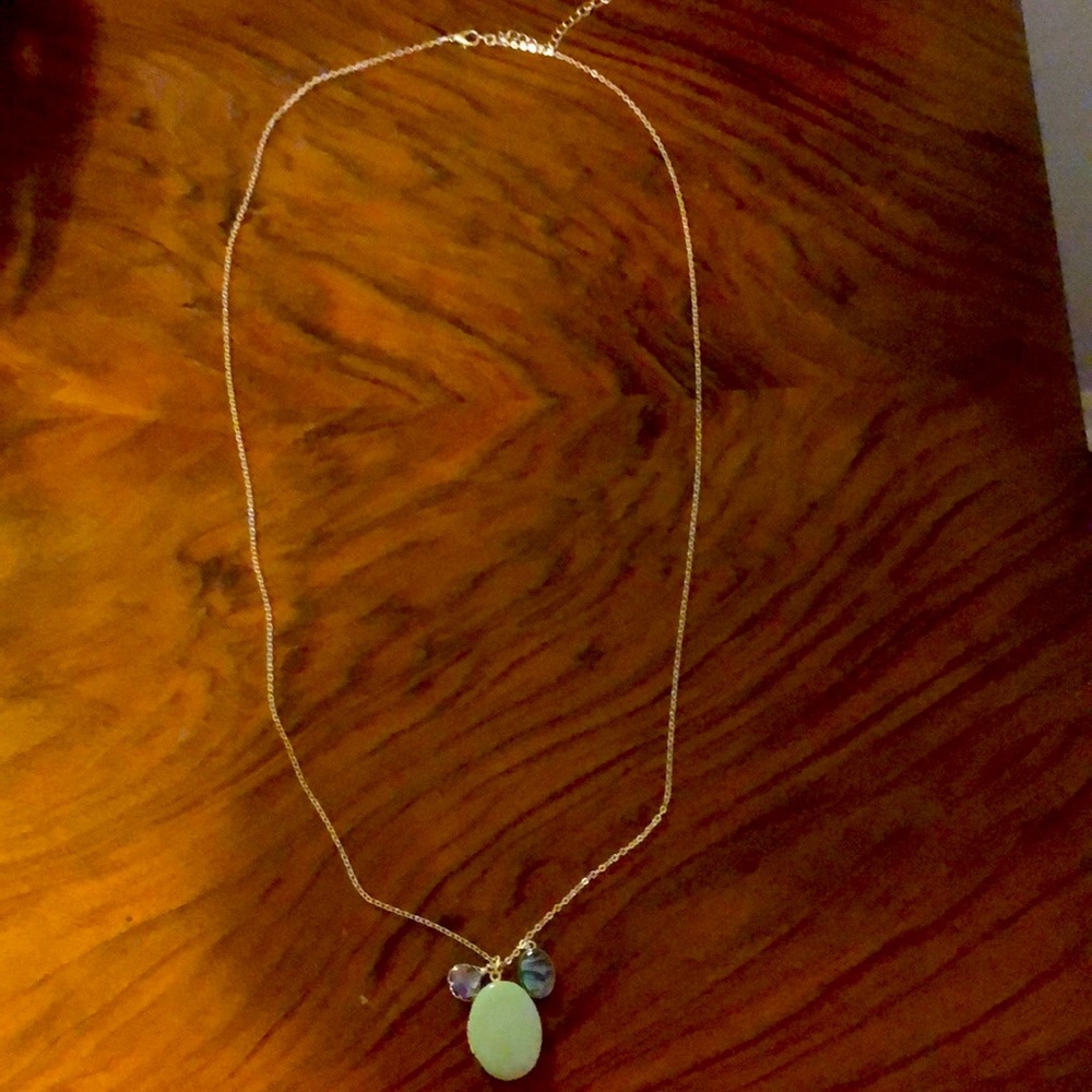 Silver Necklace with Turquoise Pendant